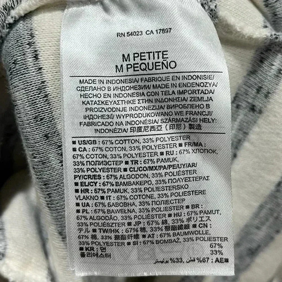 Banana Republic Stripped Terry Cloth Dress with Pockets Petite Medium - Picture 5 of 9